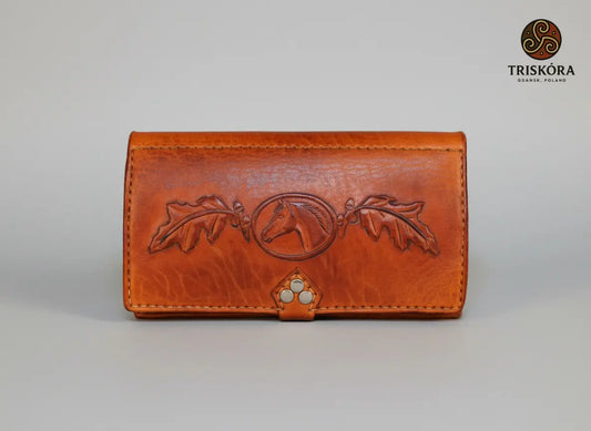 Custom Long Leather Wallet for Women Triskóra