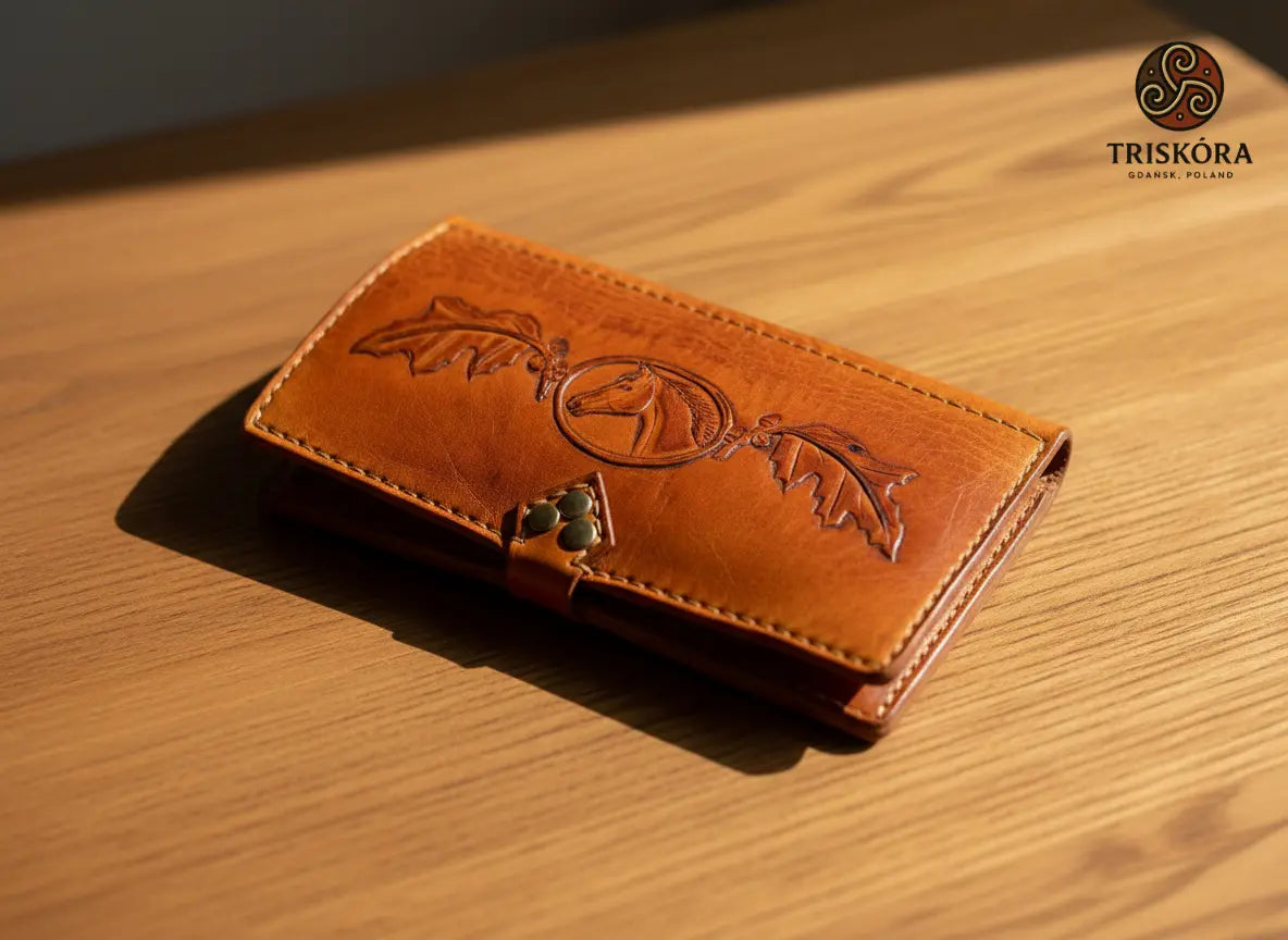 Custom Long Leather Wallet for Women Triskóra
